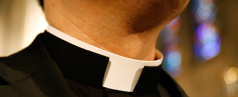 Tie Back Preaching Band Collar Catholic Priest Bishop Anglican Vicar 